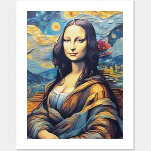 Mona Lisa in the style of Van Gogh Posters and Art